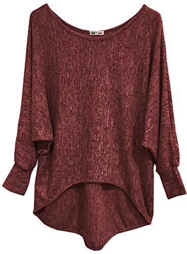Emma & Giovanni -Top Manga Larga - Mujer (XL-XXL, Bordeaux) Emma & Giovanni -Top Manga Larga - Mujer (XL-XXL, Bordeaux)