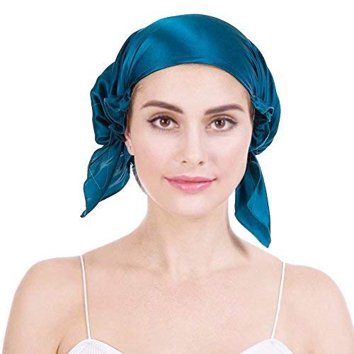 Emmet Gorro de Dormir Mujer Pura Seda Sombrero para Dormir elástico Hace Que tu Cabello se Sienta Sedoso y Mantiene el Estilo (Azul Pavo Real, Talla única) Emmet Gorro de Dormir Mujer Pura Seda Sombrero para Dormir elástico Hace Que tu Cabello se Sienta Sedoso y Mantiene el Estilo (Azul Pavo Real, Talla única)