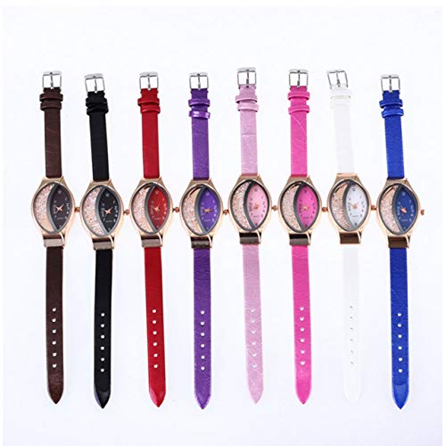 EmNarsissus Reloj de señora de Arena movediza elíptica Tipo Media Luna Reloj de Mujer de Moda Relojes de Pulsera Mejor Regalo para Mujer EmNarsissus Reloj de señora de Arena movediza elíptica Tipo Media Luna Reloj de Mujer de Moda Relojes de Pulsera Mejor Regalo para Mujer