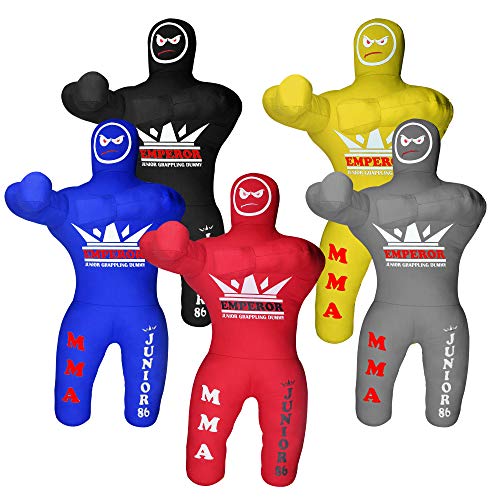 Emperor Muñeco deportivo para niños BJJ de lucha libre, saco de boxeo MMA brasileño, Jiu Jitsu para niños, judo para jóvenes lanzar boxeo, maniquí sin relleno (azul)