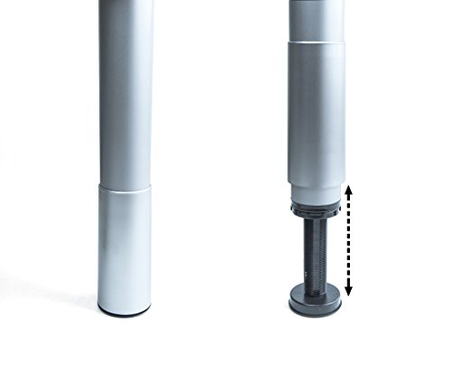 Emuca 2034725 Pata para mesa altura regulable 60x687x80mm en acero pintado aluminio, gris antracita Emuca 2034725 Pata para mesa altura regulable 60x687x80mm en acero pintado aluminio, gris antracita