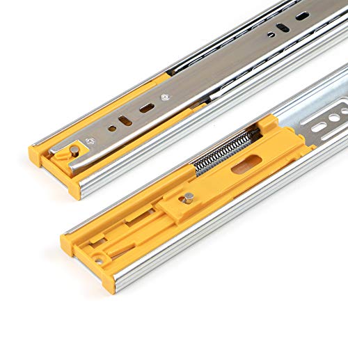 EMUCA - Guías Laterales para cajones con rodamiento de Bolas 45mm x 500mm, Pack de 5 Juegos de guías de extracción Total con Cierre Suave EMUCA - Guías Laterales para cajones con rodamiento de Bolas 45mm x 500mm, Pack de 5 Juegos de guías de extracción Total con Cierre Suave