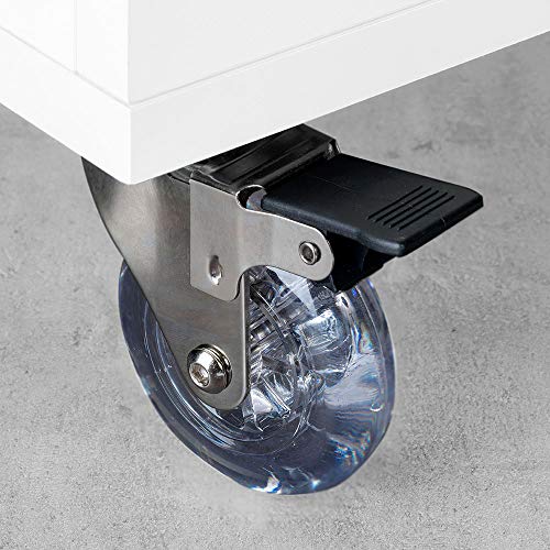 EMUCA - Lote de 4 Ruedas pivotantes para Mueble Ø50mm con Placa de Montaje y rodamiento de Bolas, Ruedas de Goma para Muebles Color Transparente EMUCA - Lote de 4 Ruedas pivotantes para Mueble Ø50mm con Placa de Montaje y rodamiento de Bolas, Ruedas de Goma para Muebles Color Transparente