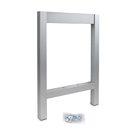 Emuca - Pies rectangulares para banco de vestuario, lote de 3 patas para banquetas, aluminio, anodizado mate. Emuca - Pies rectangulares para banco de vestuario, lote de 3 patas para banquetas, aluminio, anodizado mate.