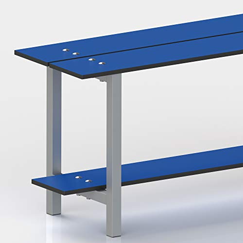 Emuca - Pies rectangulares para banco de vestuario, lote de 3 patas para banquetas, aluminio, anodizado mate. Emuca - Pies rectangulares para banco de vestuario, lote de 3 patas para banquetas, aluminio, anodizado mate.