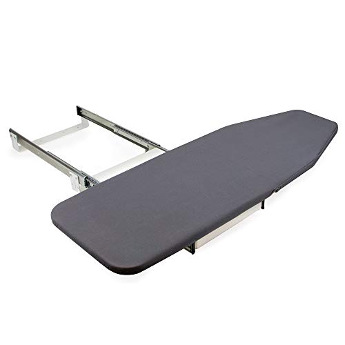 EMUCA - Tabla de Planchar Plegable para Mueble, Tabla con Funda para Centro de Planchado Integrado