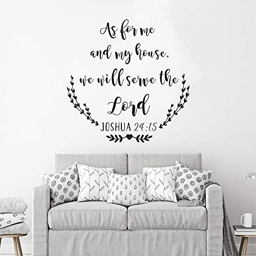 En cuanto a mi casa y a mí, ofreceremos la cita principal pegatinas de pared versículos de la biblia calcomanías de arte de pared de vinilo Joshua decoración del hogar pegatinas A8 42x43cm En cuanto a mi casa y a mí, ofreceremos la cita principal pegatinas de pared versículos de la biblia calcomanías de arte de pared de vinilo Joshua decoración del hogar pegatinas A8 42x43cm