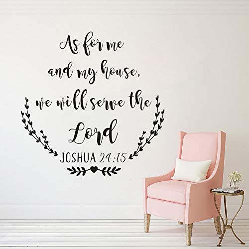 En cuanto a mi casa y a mí, ofreceremos la cita principal pegatinas de pared versículos de la biblia calcomanías de arte de pared de vinilo Joshua decoración del hogar pegatinas A8 42x43cm En cuanto a mi casa y a mí, ofreceremos la cita principal pegatinas de pared versículos de la biblia calcomanías de arte de pared de vinilo Joshua decoración del hogar pegatinas A8 42x43cm