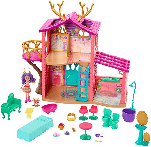 Enchantimals - Casa Danessa con muñeca Danessa y mascota, casa de muñeca con accesorios (Mattel GW90)