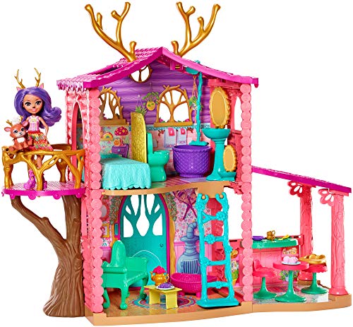 Enchantimals - Casa Danessa con muñeca Danessa y mascota, casa de muñeca con accesorios (Mattel GW90)