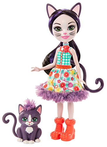 Enchantimals- Ciesta Cat con Mascota Climber, Muñeca, Multicolor (Mattel GJX40)