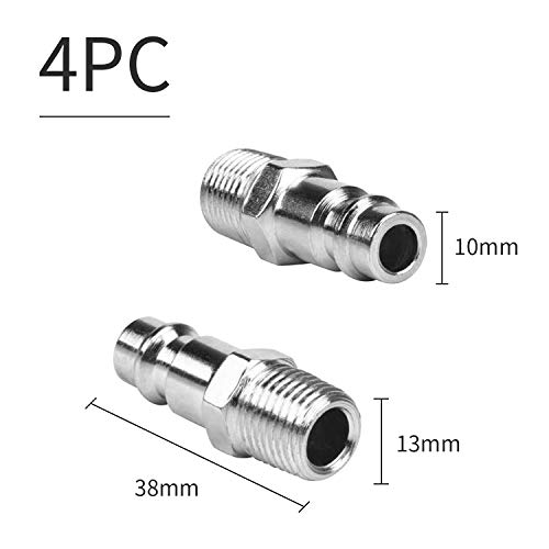 Enchufe de Acoplamiento Rápido para Mangueras de Compresor de Aire Neumático, Conector Compresor Aire 1/4" BSP EUROPEO Acoplador Macho/Hembra Aire Comprimido Acople Rapido