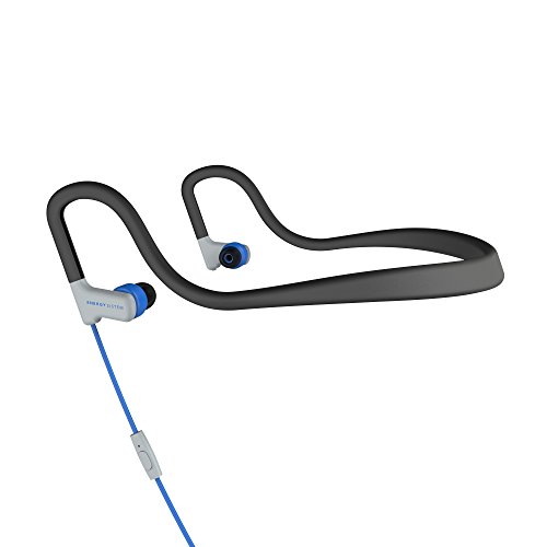 Energy Sistem Earphones Sport 2- Auricular Deportivo (Diadema, Resistencia Sudor y Salpicaduras, Control de reproducción, micrófono y Cable de Audio) Azul