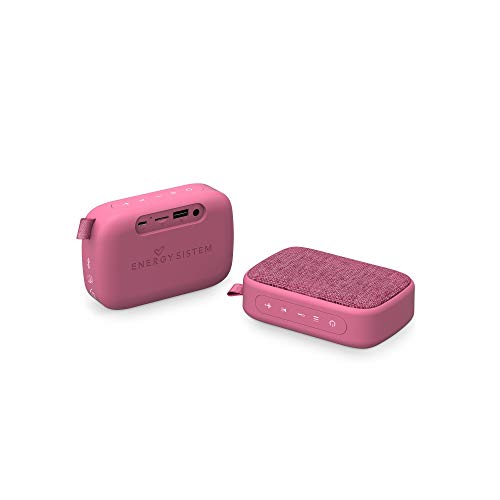 Energy Sistem Fabric Box 1+ Pocket Grape Altavoz portátil con Bluetooth (TWS, Bluetooth v5.0, 3W, USB&microSD MP3 Player, FM Radio)
