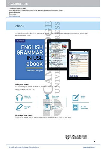 English Grammar in Use. Fifth edition. Book with Answers and Interactive eBook: A Self-study Reference and Practice Book for Intermediate Learners of English