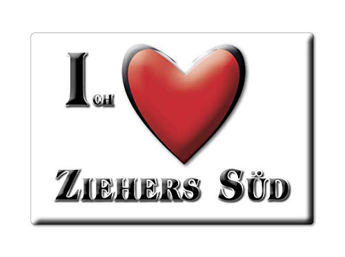Enjoymagnets ZIEHERS SÜD (HE) Souvenir IMANES DE Nevera Alemania Hessen IMAN Fridge Magnet Corazon I Love