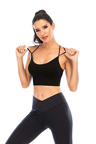 Enjoyoself Sujetador Deportivos 1-3 Pack Yoga Jogging Lencería Sujetador Acolchado Ropa Interior Deportiva Push Up Brassiere Elástico Almohadillas Extraíbles