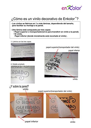 Enkolor/Vinilos Decorativos Frases Normas Casa/Pegatinas Pared/Negro/35X60cm. Extensión Garantía - Servicio Vinilo Repara Incluido