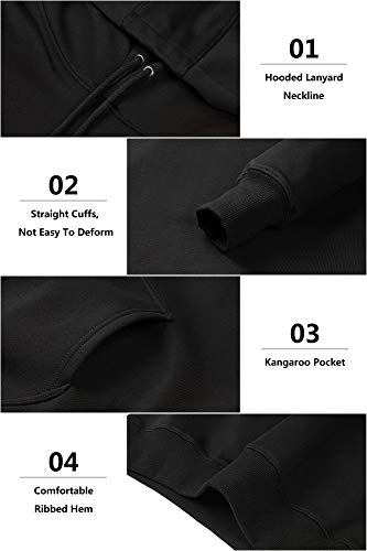 Enlision Sudaderas con Capucha para Hombre Otoño Invierno Sudadera con Capucha Unisex con práctica Sudadera con Bolsillo de Canguro Negro Enlision Sudaderas con Capucha para Hombre Otoño Invierno Sudadera con Capucha Unisex con práctica Sudadera con Bolsillo de Canguro Negro
