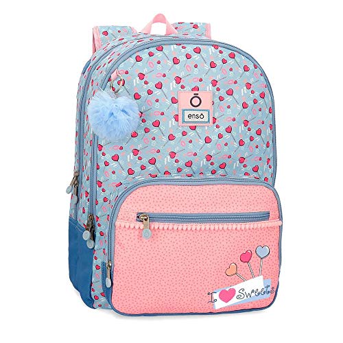 Enso I love sweets - Mochila de Doble Compartimento, 46 cm, Multicolor Enso I love sweets - Mochila de Doble Compartimento, 46 cm, Multicolor