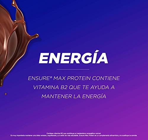 Ensure Max Protein - Alto contenido en proteínas, batido nutricional, sabor a chocolate - Pack 8 x 330 ml Ensure Max Protein - Alto contenido en proteínas, batido nutricional, sabor a chocolate - Pack 8 x 330 ml