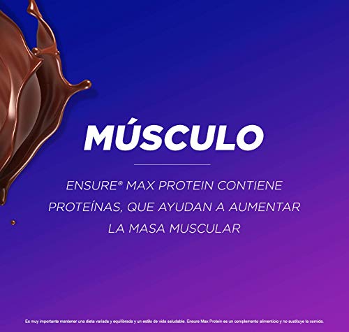 Ensure Max Protein - Alto contenido en proteínas, batido nutricional, sabor a chocolate - Pack 8 x 330 ml Ensure Max Protein - Alto contenido en proteínas, batido nutricional, sabor a chocolate - Pack 8 x 330 ml
