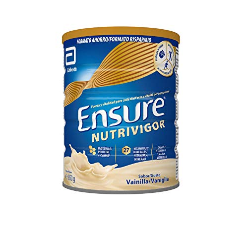 Ensure Nutrivigor - Complemento Alimenticio para Adultos, con HMB, Proteínas, Vitaminas y Minerales, como el Calcio - Sabor Vainilla - 850 g Ensure Nutrivigor - Complemento Alimenticio para Adultos, con HMB, Proteínas, Vitaminas y Minerales, como el Calcio - Sabor Vainilla - 850 g