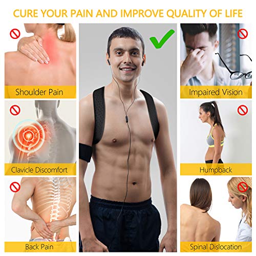 Entligent Corrector de Postura, Corrector de Postura Espalda Hombro para Mujer y Hombre Ajustable Faja Espalda Recta Soporte Transpirable Ligero Talla Única para Aliviar Dolor y Mejorar Postura Entligent Corrector de Postura, Corrector de Postura Espalda Hombro para Mujer y Hombre Ajustable Faja Espalda Recta Soporte Transpirable Ligero Talla Única para Aliviar Dolor y Mejorar Postura