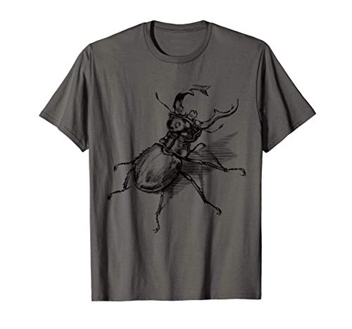 Entomología Escarabajo Ciervo Retro Vintage Insecto Beetle Camiseta