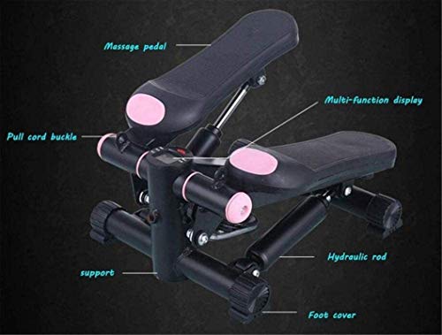 Entrenador de bicicletas Fitness ajustable Mini escalera ajustable Equipo de ejercicio Equipo de ejercicio Máquina de paso con acción de torsión Ajustable Resistencia y LCD Pantalla Ejercicio de aptit