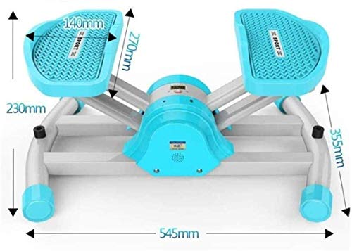 Entrenador de bicicletas Stepper Hogar Aerobic Fitness Swing Inalámbrico Bluetooth Stepper Home Pequeño Mini Pérdida de peso Máquina Massager Equipo de fitness Tamaño: 54 5x35 5x23cm El mejor equipo d