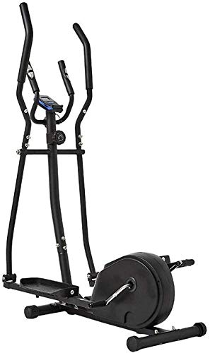 Entrenador de máquina elíptica Máquina de Ejercicio elíptica para Uso doméstico Life Fitness Bicicleta Resistencia magnética Pedal Extra Grande y Monitor LCD para Trabajo Pesado Funcionamien