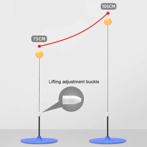 Entrenador Profesional de Tenis de Mesa Altura del Eje Suave elástico Ajustable con 2 Palas de Tenis de Mesa y 6 Pelotas de Ping Pong para Adultos Los niños previenen la miopía
