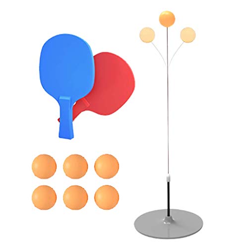 Entrenador Profesional de Tenis de Mesa Altura del Eje Suave elástico Ajustable con 2 Palas de Tenis de Mesa y 6 Pelotas de Ping Pong para Adultos Los niños previenen la miopía Entrenador Profesional de Tenis de Mesa Altura del Eje Suave elástico Ajustable con 2 Palas de Tenis de Mesa y 6 Pelotas de Ping Pong para Adultos Los niños previenen la miopía