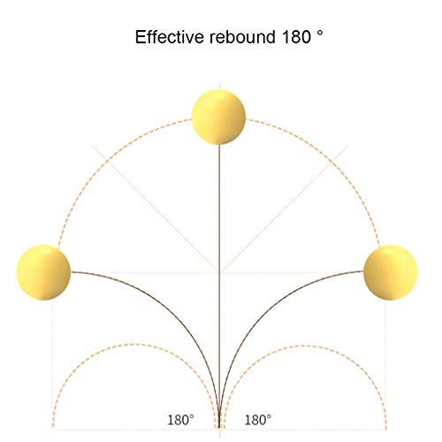 Entrenador Profesional de Tenis de Mesa Altura del Eje Suave elástico Ajustable con 2 Palas de Tenis de Mesa y 6 Pelotas de Ping Pong para Adultos Los niños previenen la miopía
