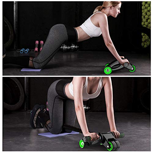 Entrenadores Abdominales, 4 en 1 AB Plegable Juego de Rodillos de Rueda Cuerda elástica Juego de Cuerdas para Saltar Equipos de Fitness Hombres Mujeres Entrenador Entrenadores Abdominales, 4 en 1 AB Plegable Juego de Rodillos de Rueda Cuerda elástica Juego de Cuerdas para Saltar Equipos de Fitness Hombres Mujeres Entrenador