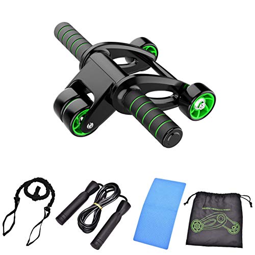 Entrenadores Abdominales, 4 en 1 AB Plegable Juego de Rodillos de Rueda Cuerda elástica Juego de Cuerdas para Saltar Equipos de Fitness Hombres Mujeres Entrenador Entrenadores Abdominales, 4 en 1 AB Plegable Juego de Rodillos de Rueda Cuerda elástica Juego de Cuerdas para Saltar Equipos de Fitness Hombres Mujeres Entrenador