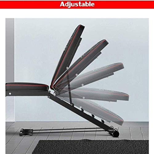 Entrenamiento Banco De Pesas, Banco Ajustable Pesas Multifuncional Silla De Fitness Cama Abdominales con Curl Femoral De La Pierna De Extensión para La Aptitud De Máxima De 200 Kg