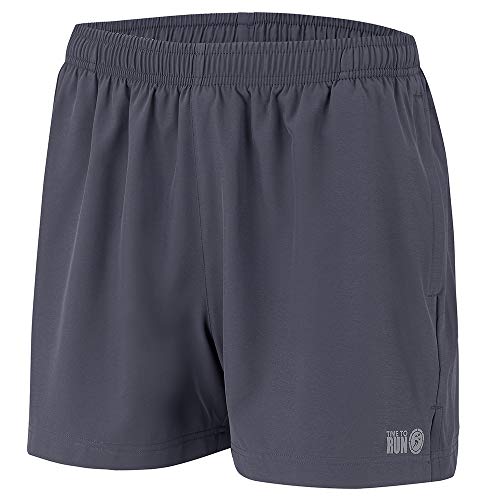 Entrenamiento Hombre/Gimnasio/Running/ Short – Grandioso para el Gimnasio y en Entrenamiento al Aire Libre – Shorts para Entrenamiento Deportivo de Secado Rápido Con Bolsillos Negro L Gris carbón