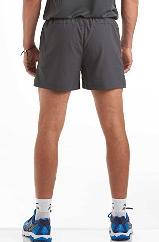 Entrenamiento Hombre/Gimnasio/Running/ Short – Grandioso para el Gimnasio y en Entrenamiento al Aire Libre – Shorts para Entrenamiento Deportivo de Secado Rápido Con Bolsillos Negro L Gris carbón