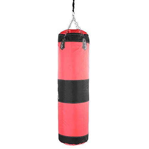 Entrenamiento vacío Gancho de Boxeo Kick Saco de Arena Fight Karate Punch Saco de Arena de perforación Saco de Arena 4 tamaños para niños, Adultos(1.2m-Rojo)