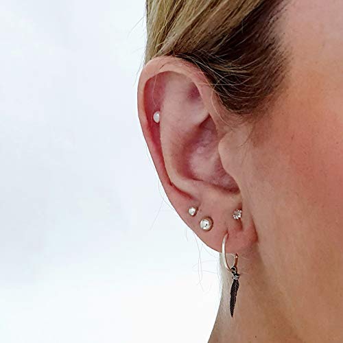 ENTREPLATA Pendientes Pluma Plata de Ley 925. Aros de Plata con Colgante Pluma. Originales Pendientes de Aro para Mujer, Niña, Hombre y Niño, Unisex. Aretes Criollas con colgante de Pluma ENTREPLATA Pendientes Pluma Plata de Ley 925. Aros de Plata con Colgante Pluma. Originales Pendientes de Aro para Mujer, Niña, Hombre y Niño, Unisex. Aretes Criollas con colgante de Pluma