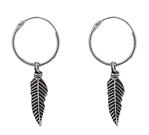 ENTREPLATA Pendientes Pluma Plata de Ley 925. Aros de Plata con Colgante Pluma. Originales Pendientes de Aro para Mujer, Niña, Hombre y Niño, Unisex. Aretes Criollas con colgante de Pluma ENTREPLATA Pendientes Pluma Plata de Ley 925. Aros de Plata con Colgante Pluma. Originales Pendientes de Aro para Mujer, Niña, Hombre y Niño, Unisex. Aretes Criollas con colgante de Pluma