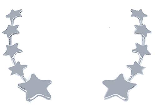 ENTREPLATA Pendientes Trepadores Ear Climber Plata de Ley 925 5 Estrellas. ENTREPLATA Pendientes Trepadores Ear Climber Plata de Ley 925 5 Estrellas.