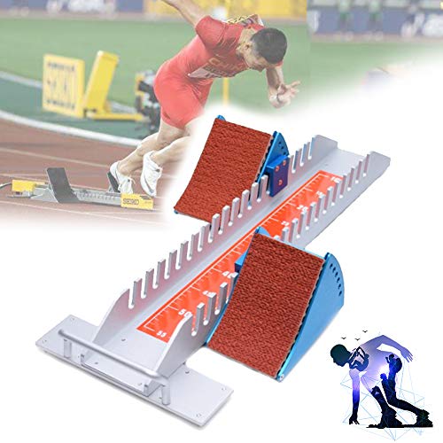 EnweNge Scholastic Pista Starting Block, All Weather Starting Bloque, Bloques De Pedal De Atletismo en Pista con Pedales Ajustables Y Bloques De Inicio De Almohadilla De Goma Gruesa