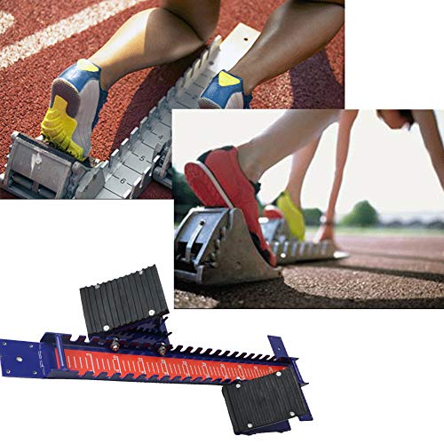 EnweNge Scholastic Pista Starting Block, Tacos De Salida áNgulos De Pedal Inicio RáPido De Pedal Ancho Ajustable, Adecuado para Atletas