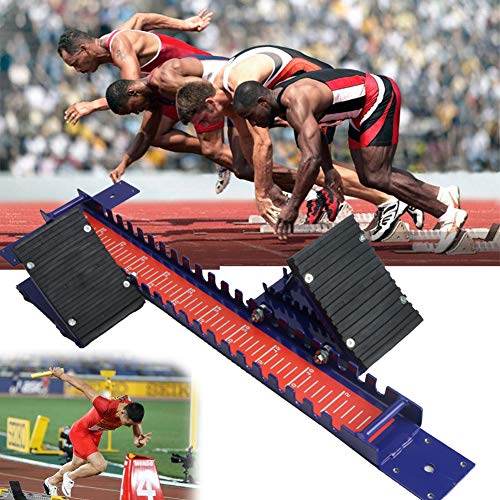 EnweNge Scholastic Pista Starting Block, Tacos De Salida áNgulos De Pedal Inicio RáPido De Pedal Ancho Ajustable, Adecuado para Atletas