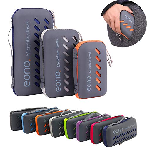 Eono by Amazon - Toalla de Microfibra para Llevar al Gimnasio, a la Playa, de Camping, de Viaje, de Natacion, o de Vacaciones. Secado rápido, Superabsorbente, Ultracompacta, Verde-60x30cm Eono by Amazon - Toalla de Microfibra para Llevar al Gimnasio, a la Playa, de Camping, de Viaje, de Natacion, o de Vacaciones. Secado rápido, Superabsorbente, Ultracompacta, Verde-60x30cm