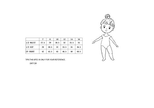 Eono Essentials - Malla de gimnasia para niñas de 8 años Eono Essentials - Malla de gimnasia para niñas de 8 años