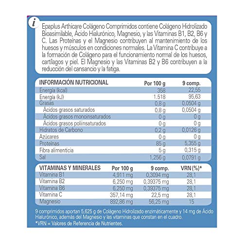 Epaplus Articulaciones Colágeno + Ácido Hialurónico + Magnesio 224 Comprimidos